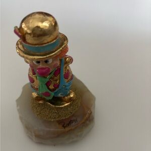 Ron Lee Colorful Clown Figurine with Gold Accents